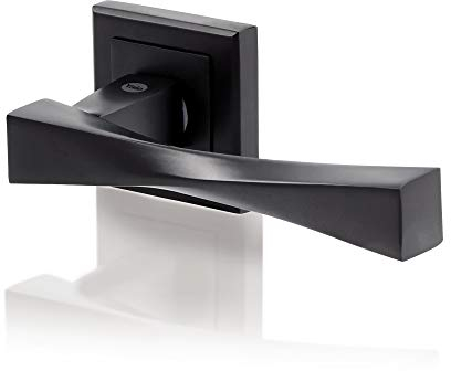 YALE - YPP7-V-PE Maniglia quadrata per porta da 7 nera YALE - modello Verona - passaggio cilindro euro