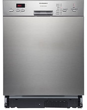 SCHNEIDER SCLB272A0X, Lave vaisselle intégrable, 12 couverts, 7 programmes, 47 db, Option demi charge, Départ différé