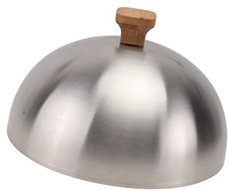 Cabilock Stainless Steel Dome Cover for Steak Gold Finish Household Food Protective Cover Kitchen Meal Practical Stainless Steel