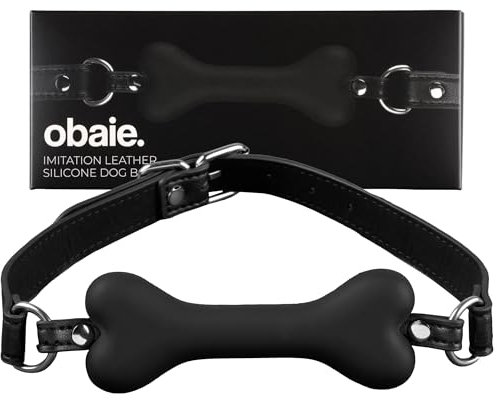 Obaie Silicone Bondage Gag – Adjustable BDSM Gag with Bone-Shaped Design – Alternative to Ball Gag Adult – Comfortable Mouth Gag for Roleplay & Restraint – Ideal BDSM Toys & Bondage Gag