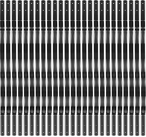Deckbaluster, 50-Pack Aluminium Deckspindeln, 32.25x1 Wave Arc Baluster mit Schrauben, Metallbaluster für Treppe, Deck- und Treppengeländer, mattschwarz