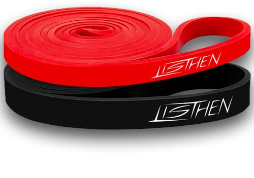LISTHEN Bandes élastiques de résistance pour tractions Musculaires, Fitness, idéal pour la rééducation Musculaire et Le Yoga, Bandes élastiques avec différentes résistances (Kit léger)