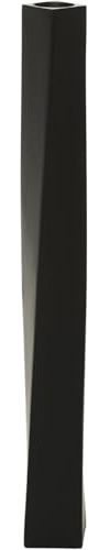 VIVANNO Bodenvase Standvase Fiberglas Schwarz Matt Hydron 100cm Deko-Vase | Moderne Dekovase in gedrehter Form inklusive Kerzenhalter fuer Kerzen bis 7cm, robustes Fiberglas Material fuer Wohnzimmer