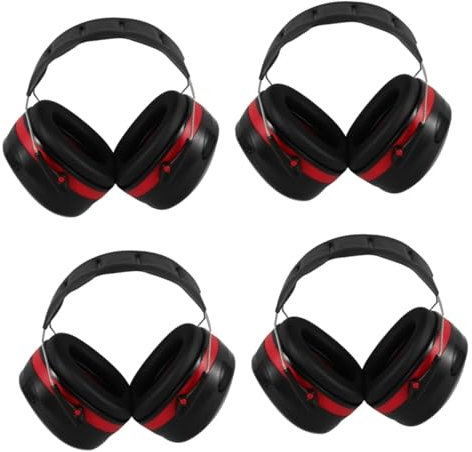 jojofuny 4pcs Noise Reduction Earmuffs for Work Sleep and Study Comfortable Sponge Ear Protectors for Maximum Hearing Noisy Environments