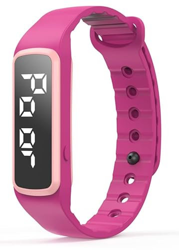 findtime Schrittzähler Armband Herren Digital Uhr Armband Fitnessuhr ohne app und Handy Schrittzähler Uhr Damen Digitale Armbanduhr Damen Messung des Schrittes, Kalorienverbrauchs und der Distanz