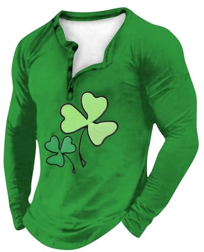 St. Day Shirt für Männer, Geburtstagsgeschenke für Männer 2025, Herren St. Parikh Four 3D-Druck, langärmelig, weich, bequem, T-Shirt, Winter, Flanellhemd, rose, XXL