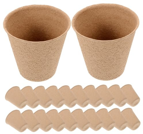 Warmhm 110pezzi Vasi Torba Biodegradabili Per Piantine Da Trapianto Da Vivaio in Polpa Cellulosa Per Avviamento Piante