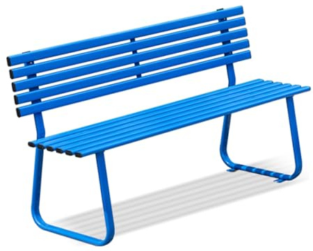 LUNAIZHUO Moderne Gartenbänke Wetterfest, Gartenbank mit Rückenlehne, Größen für Parks, Straßen, Höfe, Terrasse(Blue,120cm/47in)