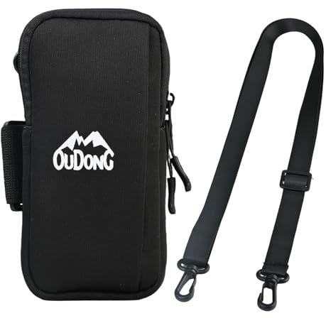 Phone Holder for Running Adjustable Removable Strap Running Phone Armband with Two Pockets, Running Bag for Gym, Biking, Jogging, Compatible with Cellphone up to 7