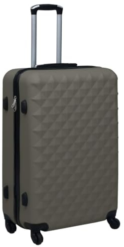 GeenYuu Carro rígido antracita ABS, 48 x 28 x 71 cm, ligero y resistente con 4 ruedas de 360 grados, cerradura TSA, mango telescópico, ideal para negocios, vacaciones y aviones