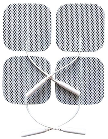 20 Stück selbstklebende Elektroden von der Marke ZEN-QI, 50x50 mm. Wiederverwendbar. Für TENS TIMS EMS Reizstrom-Geräte mit 2 mm-Stecker-Anschluss.