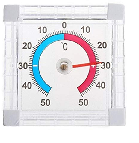 Zonster Thermomètre de Grande précision collé sur la Maison extérieure de Serre extérieure de fenêtre, -50 à 50 centigrades