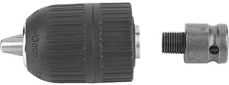 Portabrocas Sin Llave de 2-13 mm 1/2 -20UNF con Adaptador de Portabrocas de 1/2 para Conversión de Llave de Impacto