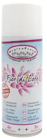 Deodorante per Tessuti HygienFresh Spray da 400 Ml (Fior di Loto)