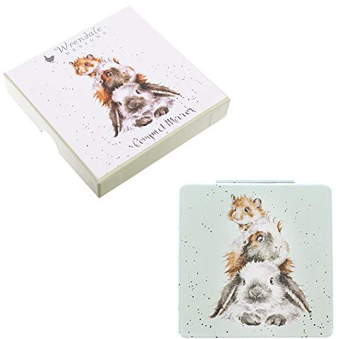 Wrendale Designs Taschenspiegel Schweinchen in der Mitte Meerschweinchen, Hamster & Kaninchen