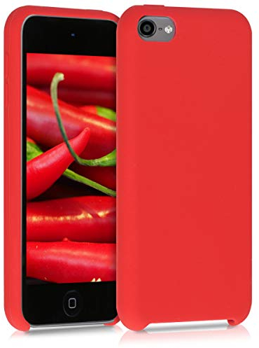 kwmobile Étui Compatible avec Apple iPod Touch 6G / 7G (6ème et 7ème génération) - Étui Coque Protection en Silicone pour Lecteur MP3 Rouge