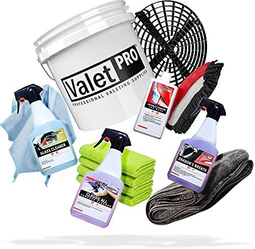 detailmate Auto Handwäsche Set mit ValetPRO, Felgen, Hauptwäsche, Innenreinigung, Glasreinigung, Trocknen darunter pH neutral Snow Foam, Dragons Breath Felgenreiniger, Grit Guard, Premium Zubehör