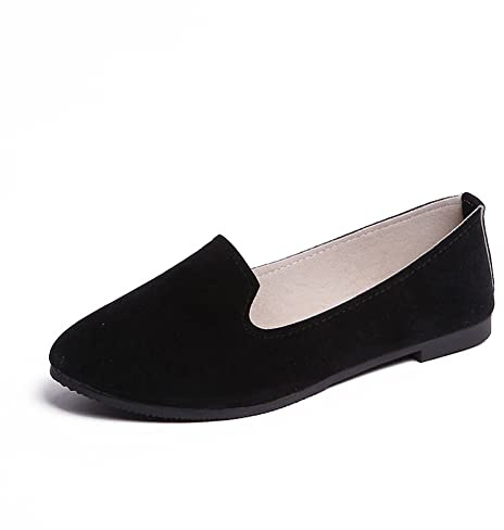 ERLINGO Women's Ballet Flats Pumps Slip On Flat Comfortable Walking Ballerina Shoes Pointed Toe Non Slip Low Heel Dolly Shoes Ladies Loafer Casual Shoe