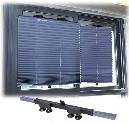KGUDYS Saugnapfes Rollos,98% Blackout Thermo rollos,UV-Schutz,einziehbare tragbare plissees,für Schlafzimmer,Wohnzimmer,büro,Auto, 46x120cm/18x47in