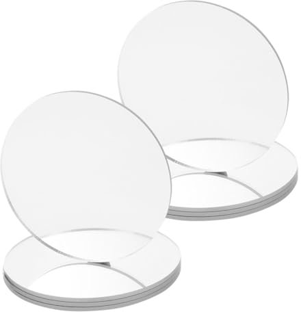 ABOOFAN 20 Stücke Kreis Acryl Objektiv Teile Für Handwerk Spiegel Make-up Spiegel Ersatz