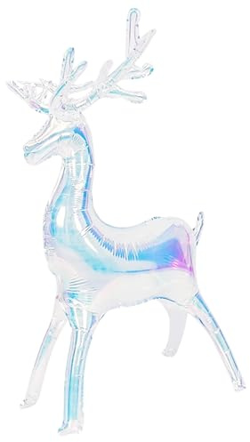 DazzJoy Weihnachtsdeko Elch Folienballon, XXL Luftballon Tiere Ballons Rentier, Weihnachtsballon Tiere Elch, Weihnachten Deko Elch Luftballons Tiere für Weihnachtsdeko Outdoor, Deko Weihnachten Kinder