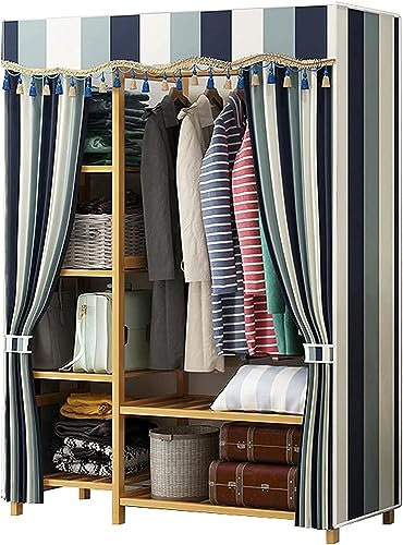 LAMEDOAT Tragbarer Kleiderschrank, Stoffgarderobe, Schlafzimmergarderobe aus Stoff, Hängegarderobe, Aufbewahrungsorganizer, Trennwände für Kleiderschrank (165 x 41 x 90 cm)
