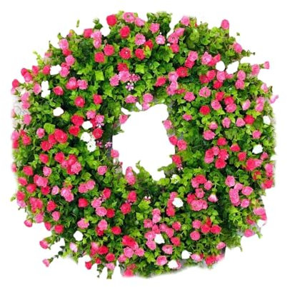 Spring Wreath | Spring Summer Door Wreath | Spring Summer Garland | Flower Wreath | Door Wreaths | Daisy Lavender Wreath for Front Door Window Wall Garden Wedding