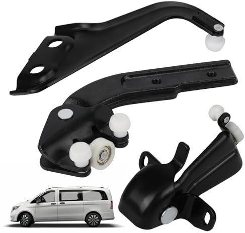 HEBERUCK Juego de guías de rodillos para puerta corredera derecha para Mercedes-Benz Viano W639 2003-2022, guía de rodillos para puerta corredera, puerta lateral derecha para Vito/Mixto Van W639