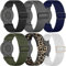 TUCOMO Lot de 6 bracelets élastiques en nylon compatibles avec Garmin Venu 3S/Venu 2S/Vivoactive 4S/Vivomove 3S, de 18 mm, bracelet de rechange extensible pour Garmin Forerunner 255S/265S, homme et