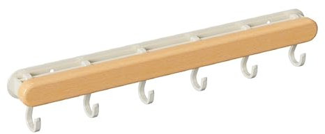 Bafnsiji A, Küchenutensilienständer, Küchenschiene mit Haken, Utensilienhalter an der Wand, Selbstklebende Utensilien-Hängestange aus Holz, wandmontierter Messerhalter, für Löffel und Schaufeln