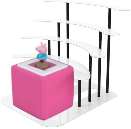 JYiuog Regal für Tonies, Metall Display ständer für Toniebox，Aufbewahrungsregal für 30–40 Figuren , kinderzimmer deko, Geschenke für Kinder (weiß)