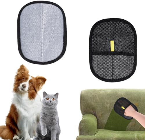 BOHUIZ Guante magnético de piel de 2 piezas, guante reutilizable para quitar el pelo de mascotas, guantes para gatos, perros, para lavar, quitar el pelo y cuidar