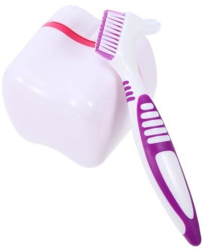 Abaodam Boîte de Rangement Étanche pour Prothèses Dentaires avec Brosse de Nettoyage Portable et Kit de Soin de Voyage Compact et Léger