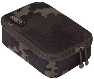 Korda Compac 125 Angeltasche | Dark Kamo – vielseitige 600D Dark Kamo Angelausrüstungsaufbewahrung, halbstarr, Innentasche, Doppelreißverschluss, wasserabweisend, kompatibel mit mittelgroßen kompakten