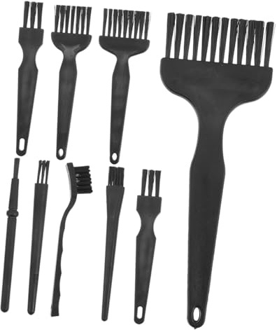 Reinigungsbürsten für Elektrorasierer Haarschneider | PP, Schwarz, Robust und Formstabil, für Haushalt und Reise, Kompakt Verstaubar, 8 Stück