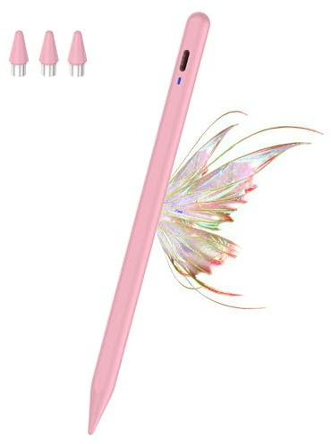 Stylus Pens for Touch Screens Magnetic iPad Pencil Rechargeable Digital Tablet Pen, Kenkor Active Stylus Pen for Apple iPad Pro/Air/Mini/iPhone/Android/Samsung/Smartphones and Tablets Devices (Pink)