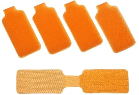 Etichette per cavi Etichette adesive colorate impermeabili for cavi, etichette for di rete, adesivi for elettrici, organizzano l'identificazione dei(Orange-Unwritable)