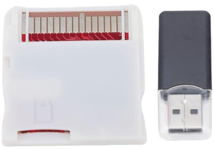 Annadue NDS Video Games Minneskort för R4 Flashcart WOOD System, Professionella Konsoler Spel Flashcard Adapter för NDS/MD/GB/GBC/for Famicom/PCE (TRÄ HK Vit Set)