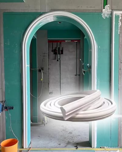 Moulure d'arche de porte flexible, kit d'arche pré-fabriqué pour cadre de porte, cadre incurvé intérieur demi-cercle pour décoration de maison