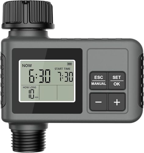 FIRE BULL Une sortie pour ordinateur d'irrigation, retardateur de pluie, manuel, minuterie d'arrosage automatique, minuterie programmable pour pelouse, jardin