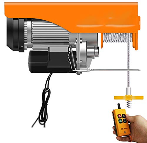 WUK Elektrisches Hebezeug 510W / 600W / 850W mit kabelloser Fernbedienung Mini-Hebezeug Hebewinde Kranhubhöhe 20 / 10m für Home Shop Workshop