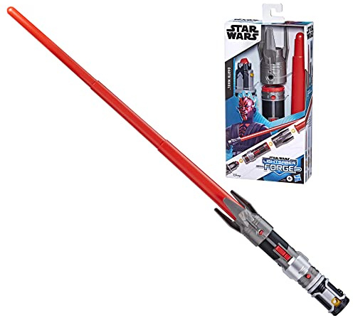 Star Wars Lightsaber Forge - Sable de luz rojo extensible de Darth Maul - Juguete personalizable para juego de rol - A partir de 4 años