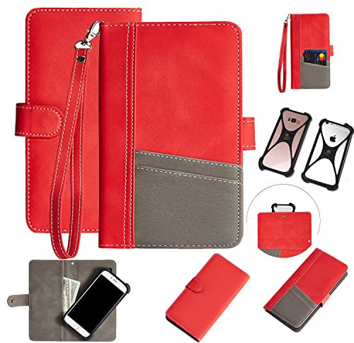 K-S-Trade Protective Case For Motorola Moto G Pure Mobile Phone Case Compatible With Motorola Moto G Pure Wallet Case Wallet Flip Case Card Slots Flip Wallet Case Case Red