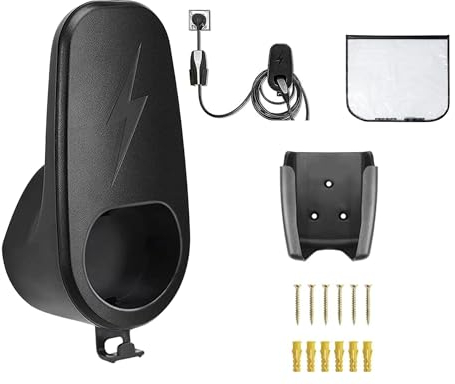 Wallbox Ladegerät, Organizer für Ladekabel Typ 2, EV KFZ-Halterung, Wallbox Wandhalterung für Motor, für Tesla Model 3/S/Y/X, europäische Normen und Regenschutz