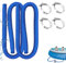 Bavooty Manguera Piscina 32mm,2 Piezas Manguera de Bomba de Piscina,100cm Manguera de Repuesto para Piscina con 4 Abrazaderas Metálicas para Bombas de Filtración,Limpieza de Piscinas et Acuarios,Azul