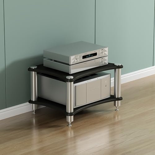 Soporte para Medios audiovisuales, estantería de Audio, Torre de Audio, Mueble de Almacenamiento para Consola de Tocadiscos, estantería para Videojuegos, Centro de Entretenimiento esquinero