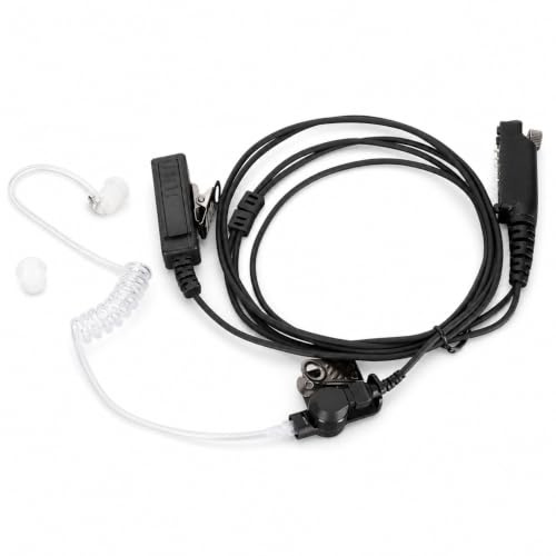 Elprico SEPURA STP8000 STP9000 AKOUSTIC TUBE Hörlur 2 Vägs Radioörstycke med Push för Att Prata Mikrofon, Krage Klipp för Sport, Vandring, Löpning, Jakt