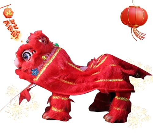 Arroopu Fadenpuppe Mit Stock, Löwentanz Traditionelle Chinesische Marionette Mit Faden Und Stab, Handgefertigtes Kunsthandwerk Spielzeug Für Feste Heimunterhaltung Kunst, Lokale Theateraufführungen