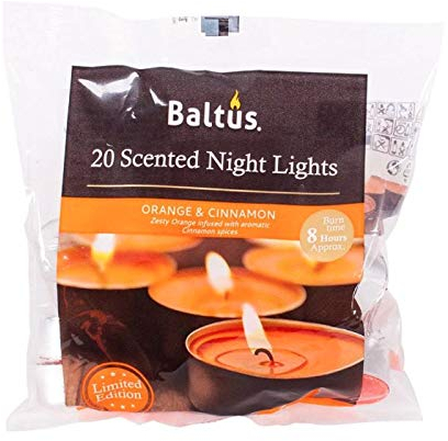 Winter Fragrance 8 Hour Tea Lights 20 Pack (Orange & Cinnamon)