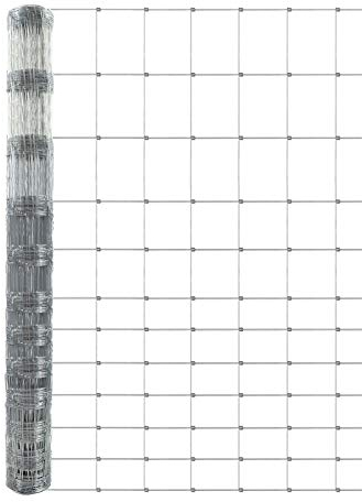 casa pura Wildzaun verzinkt in Fachhandel-Qualität | Verschiedene Höhen je nach Tierart | 50 m lang | Weidezaun Forstzaun Tierzaun Drahtzaun Gitterzaun Drahtgeflecht (150 cm x 50 m)